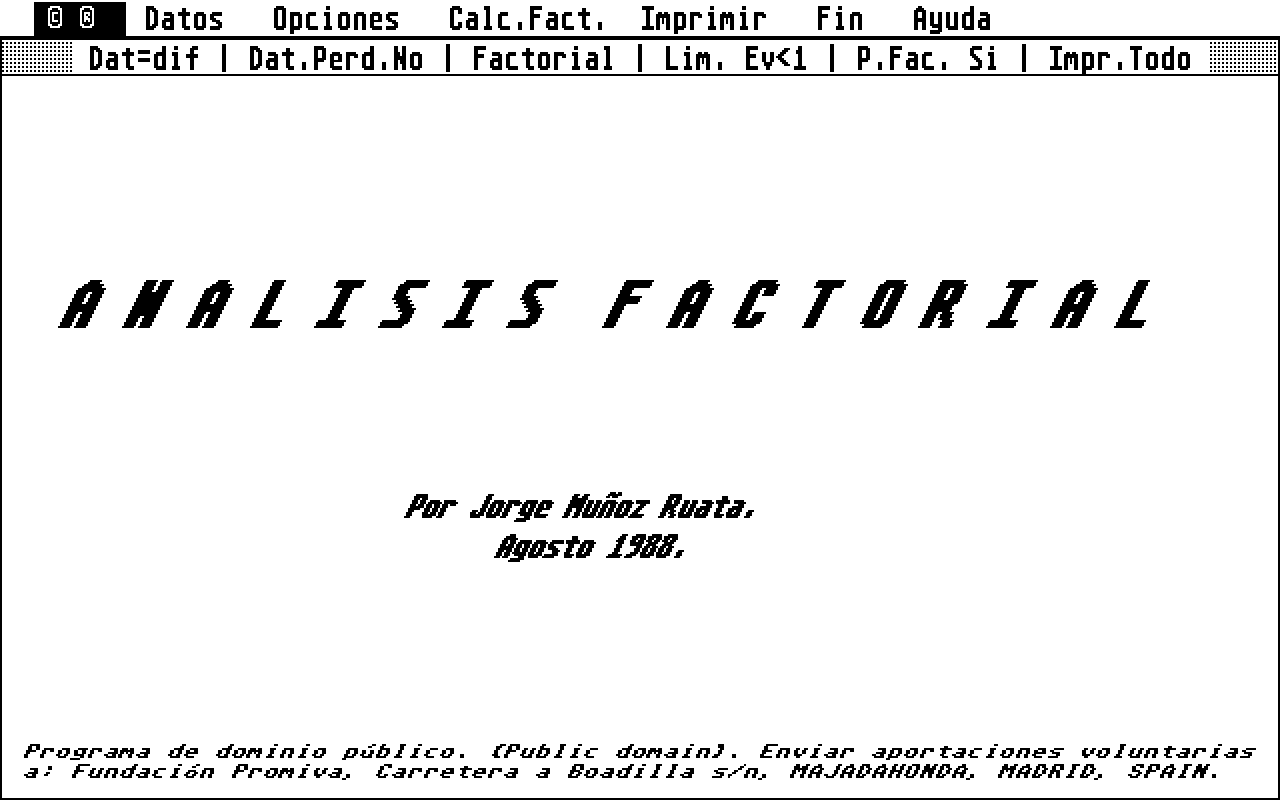 Analisis Factorial — screenshot 1